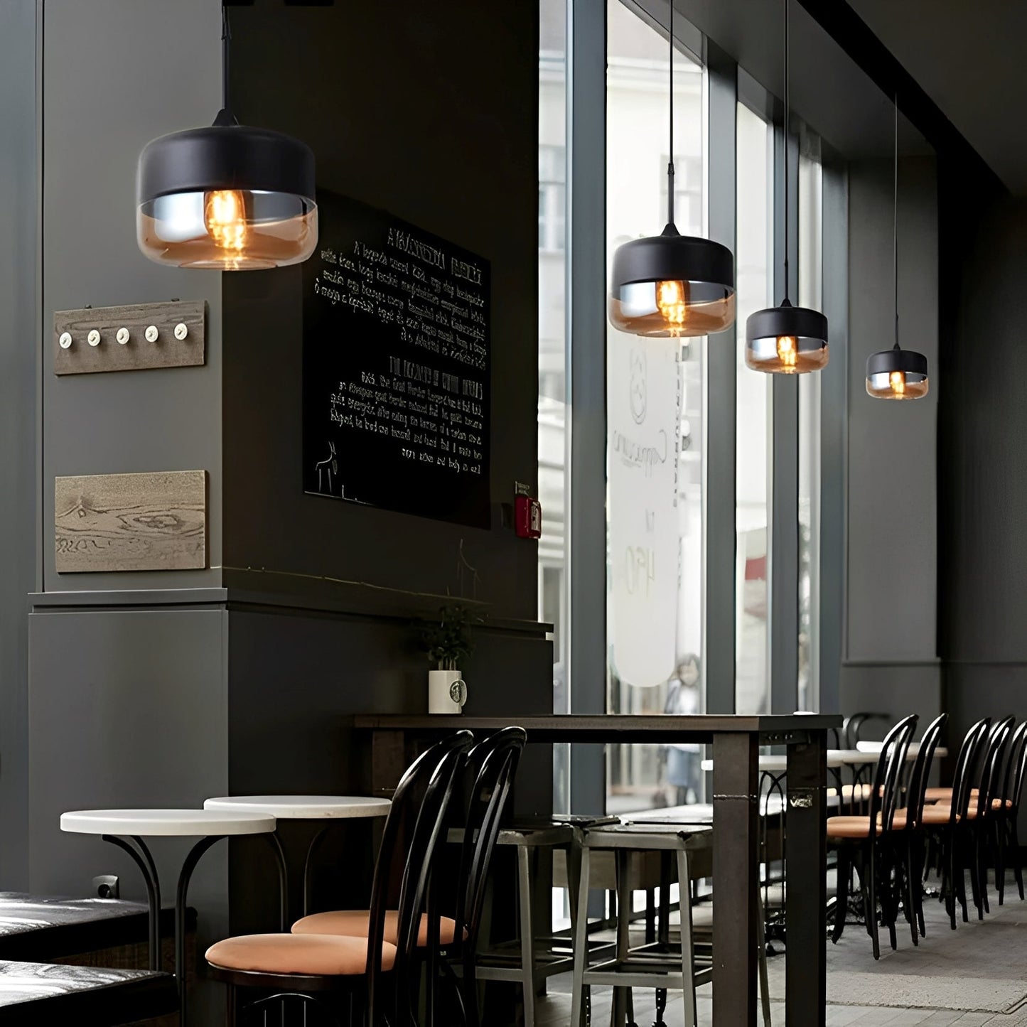Amira – Lustre en verre industriel