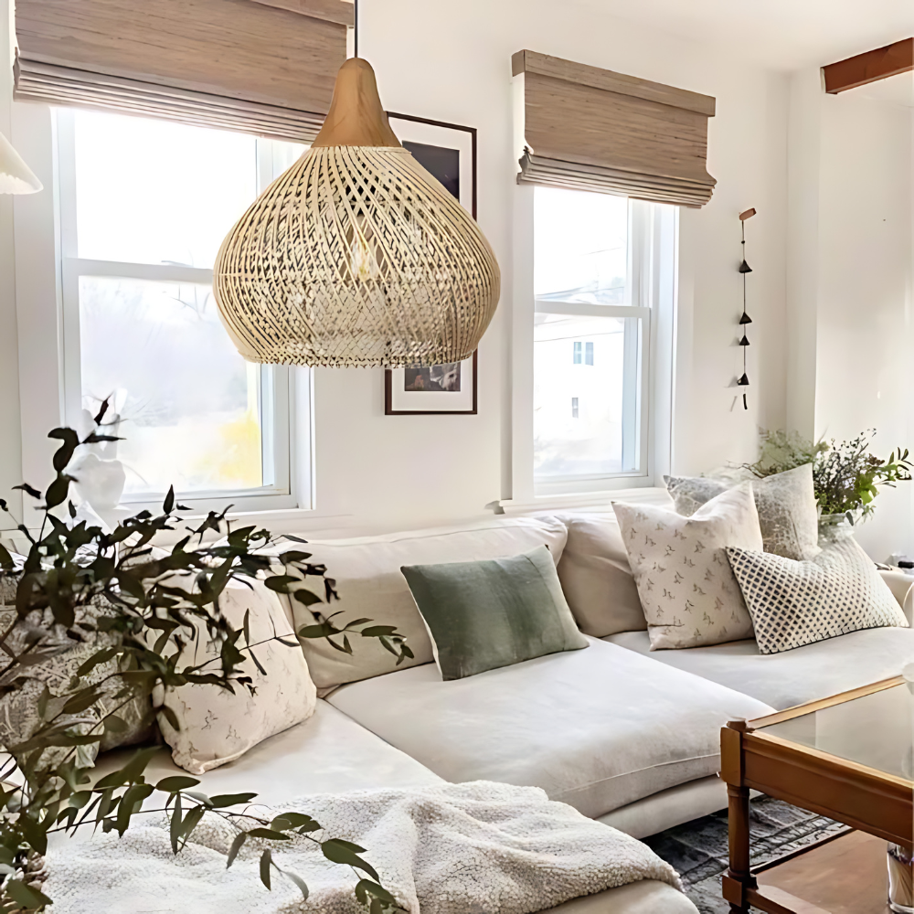 Yuji – Suspension en rotin Boho