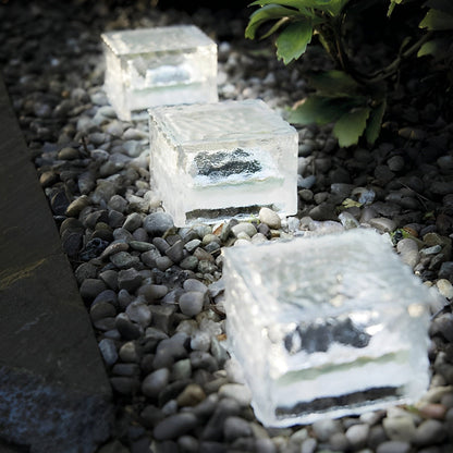 Ayla – Lampe de jardin solaire en brique de glace