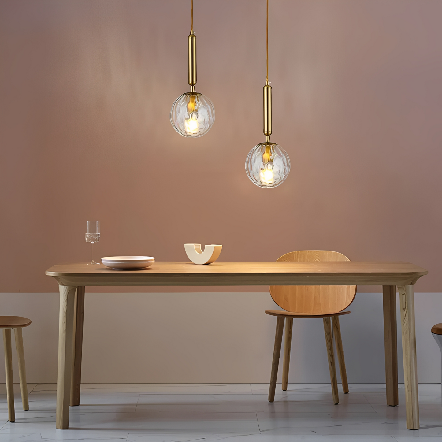 Sean – Moderne Noire et Dorée Suspension