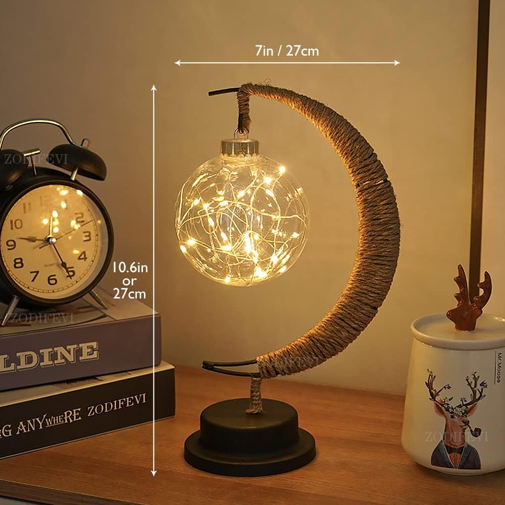 LuneMagie – Lampe LED en forme de lune avec éclat féerique