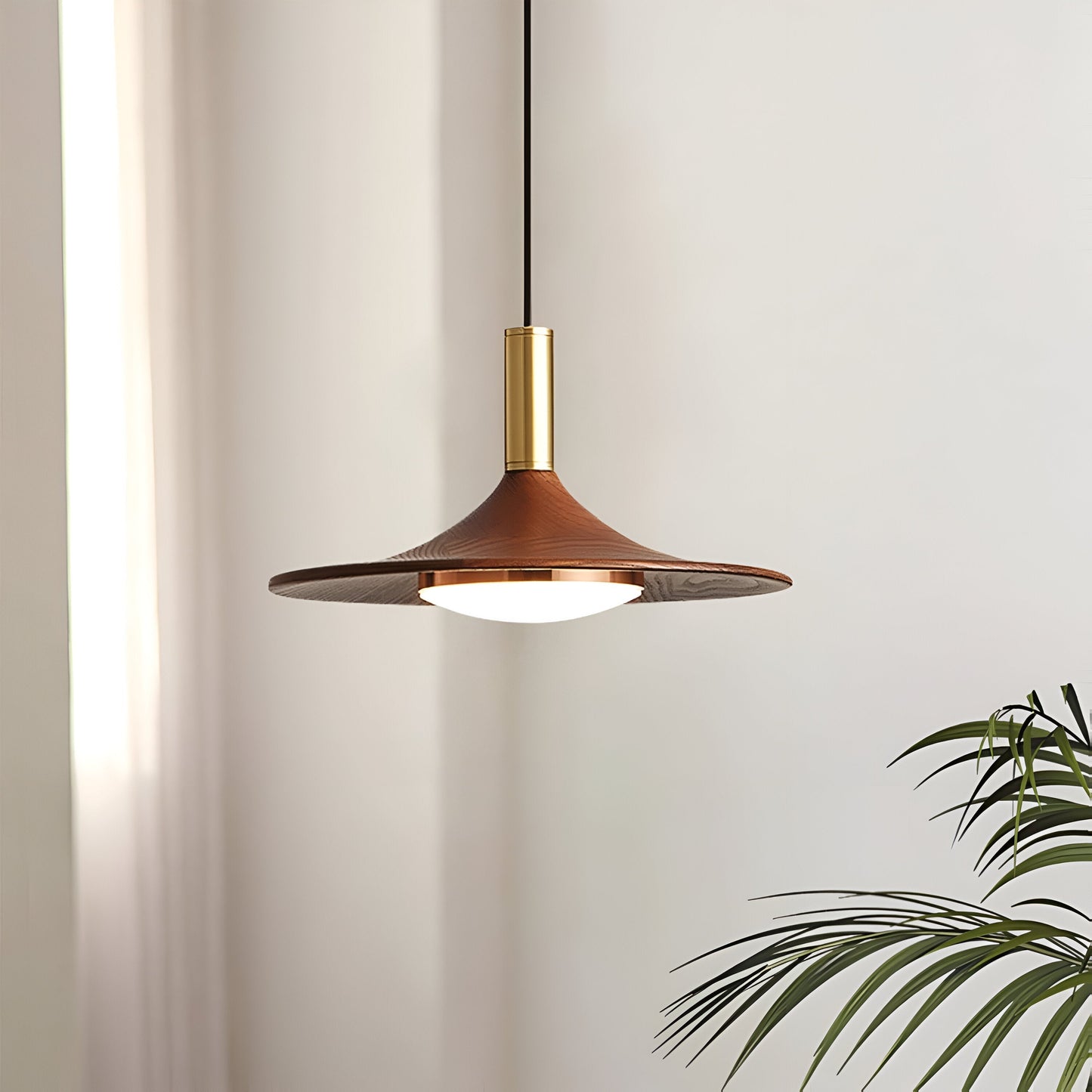 Jared – Bois de Noyer Tout Cuivre Suspension