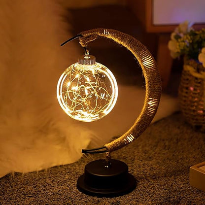 Lunaria – Lampe lune LED avec lumière étoilée