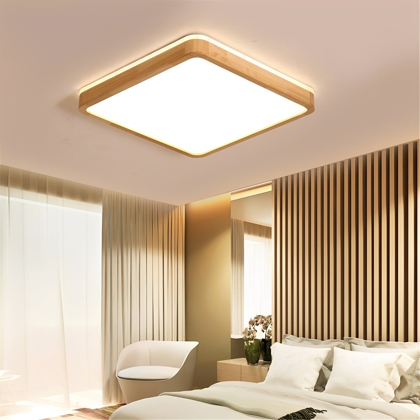 Paulo – Plafonnier LED en bois