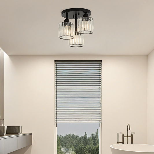 Malia – Lampe de Plafond LED Décorée de Cristal