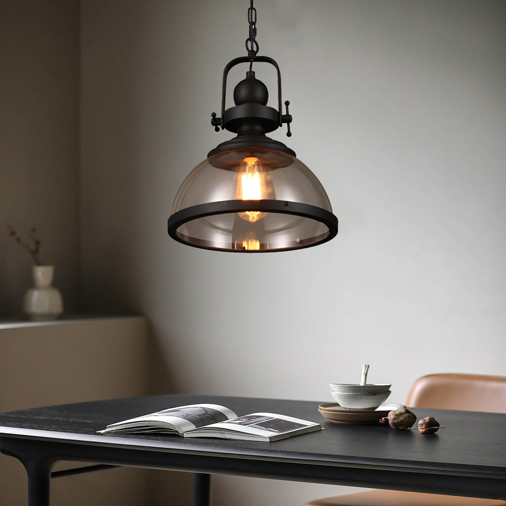 Alden – Lustre en Verre Industriel Rétro