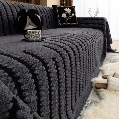 Nolan – Housse de canapé en peluche hivernale