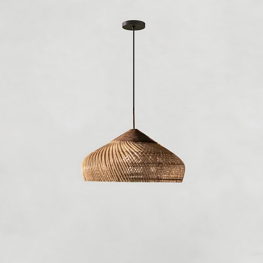 Sana – Lustre en bois et rotin