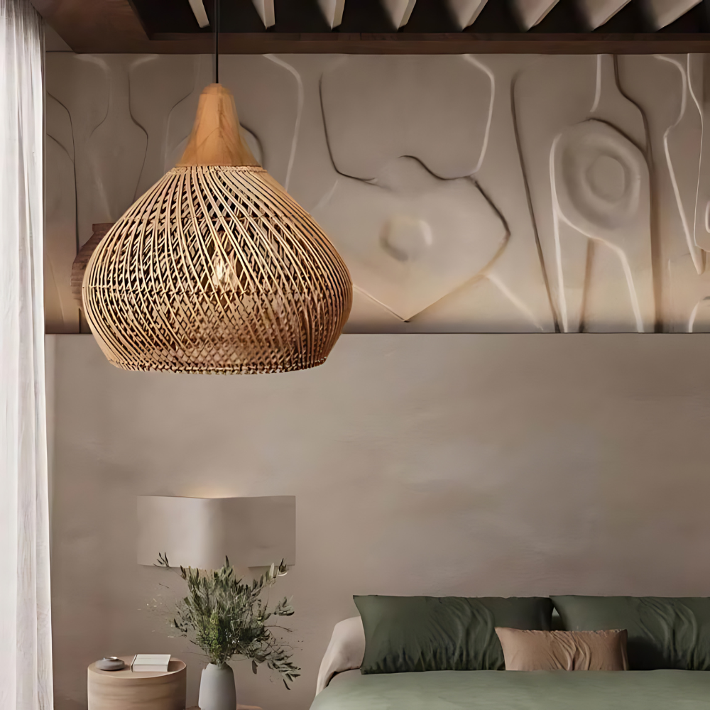 Yuji – Suspension en rotin Boho