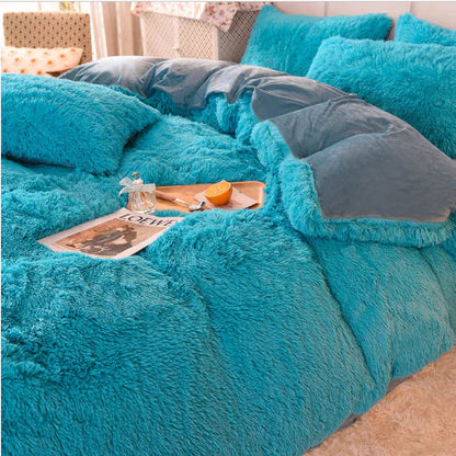 Liora – Couette d'hiver douillette en velours de vison et flanelle pour nuits confortables