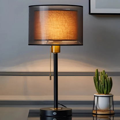 Elio – Lampe de chevet rétro avec interrupteur à tirette