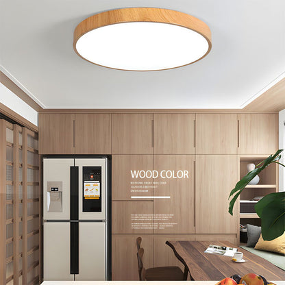 Lian – Plafonnier LED en aspect bois