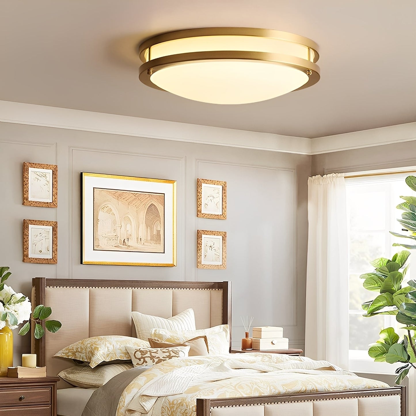 Jamin – Plafonnier simple en cuivre massif