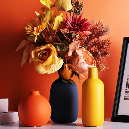 Clara – Style Nordique Vase en Céramique Blanche