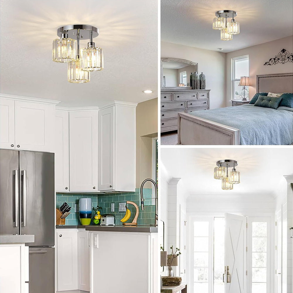 Malia – Lampe de Plafond LED Décorée de Cristal