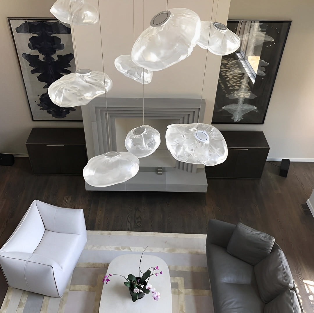 Valen – Lustre d'escalier nordique en verre