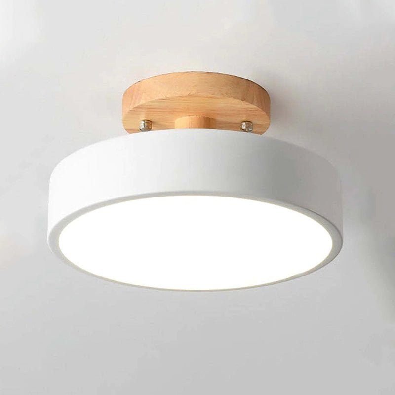 BoisLumineux – Plafonnier moderne en bois avec lumière LED intégrée