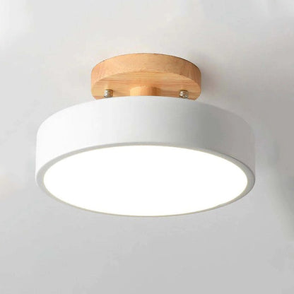 BoisLumineux – Plafonnier moderne en bois avec lumière LED intégrée