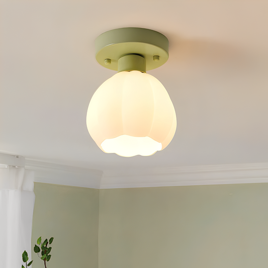 Amora – Lampe Plafond Citrouille Crème