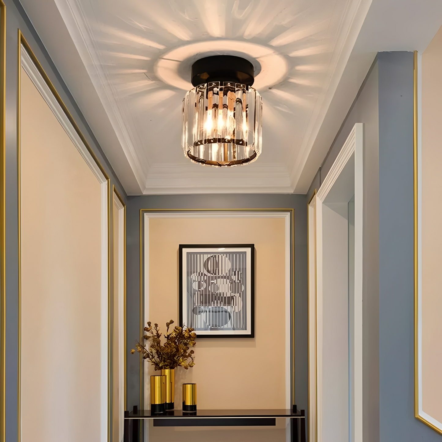 Tyrone – Lampe de plafond en cristal créative