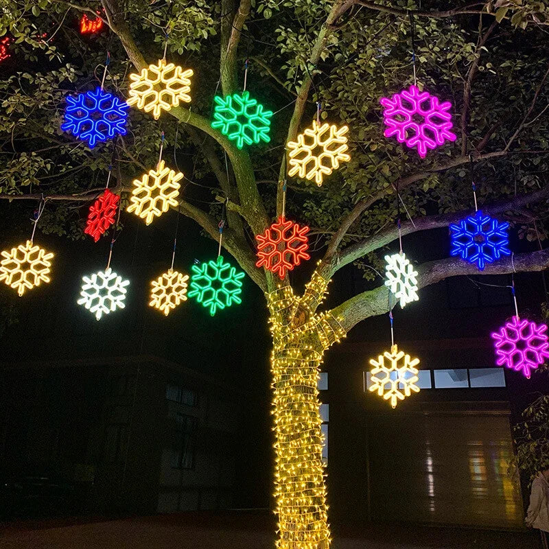 Frostella – LED Lumière Flocon de Neige pour Décoration Extérieure de Noël