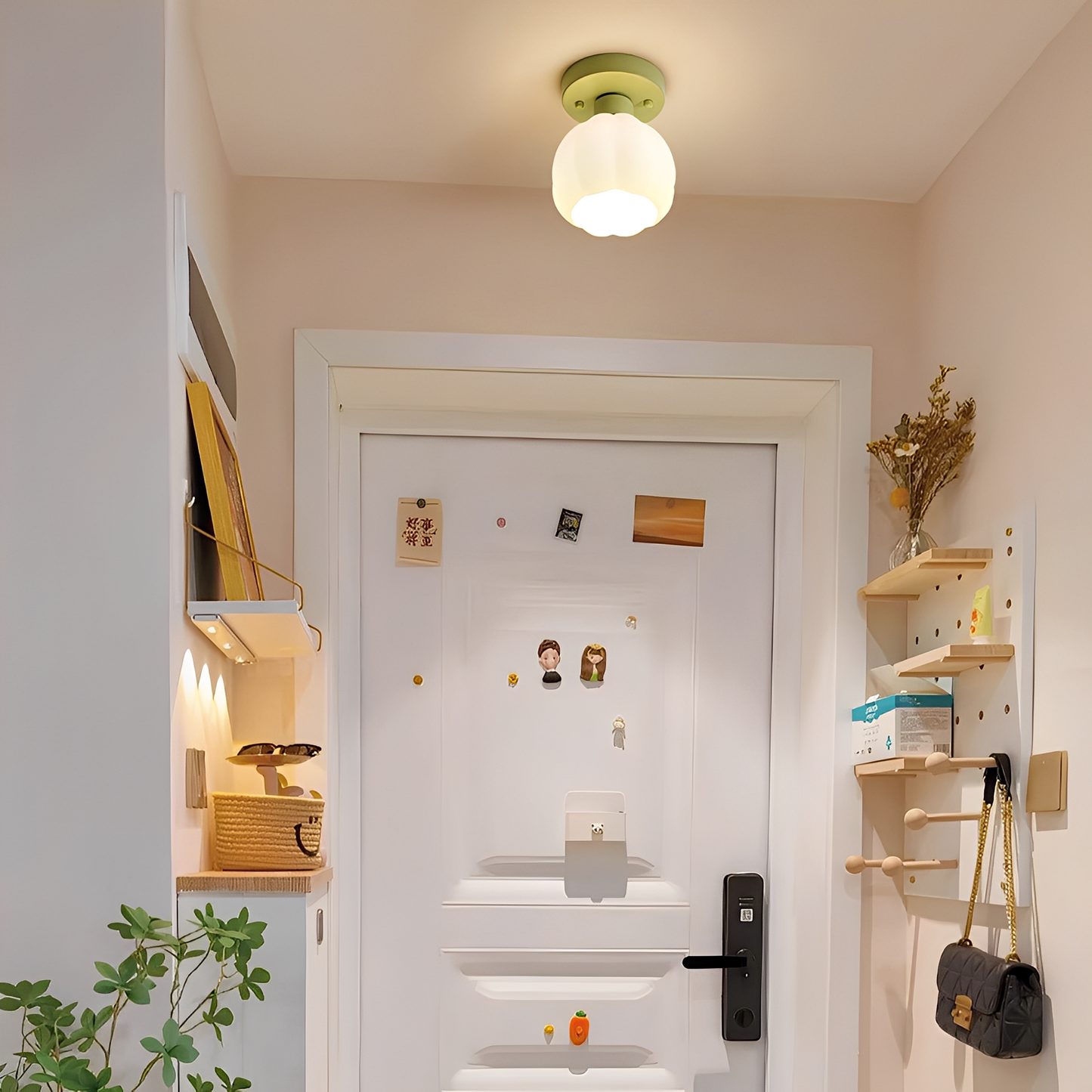 Amora – Lampe Plafond Citrouille Crème