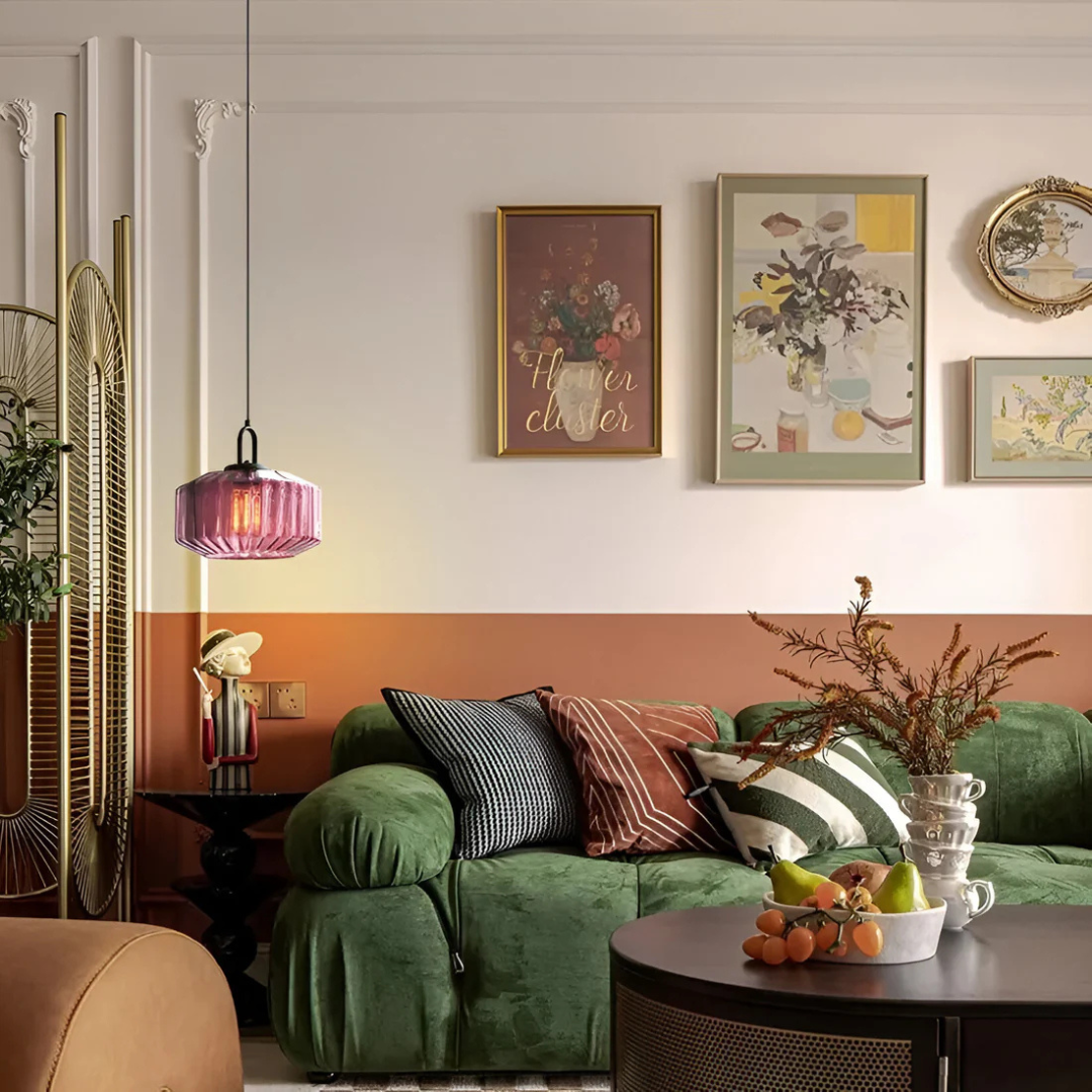 Vireon – Lampe suspendue en verre coloré de haute qualité