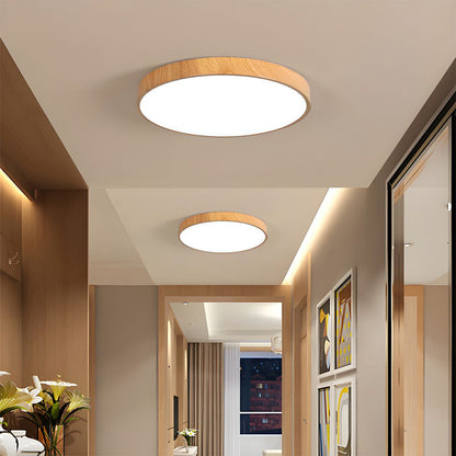 Lian – Plafonnier LED en aspect bois
