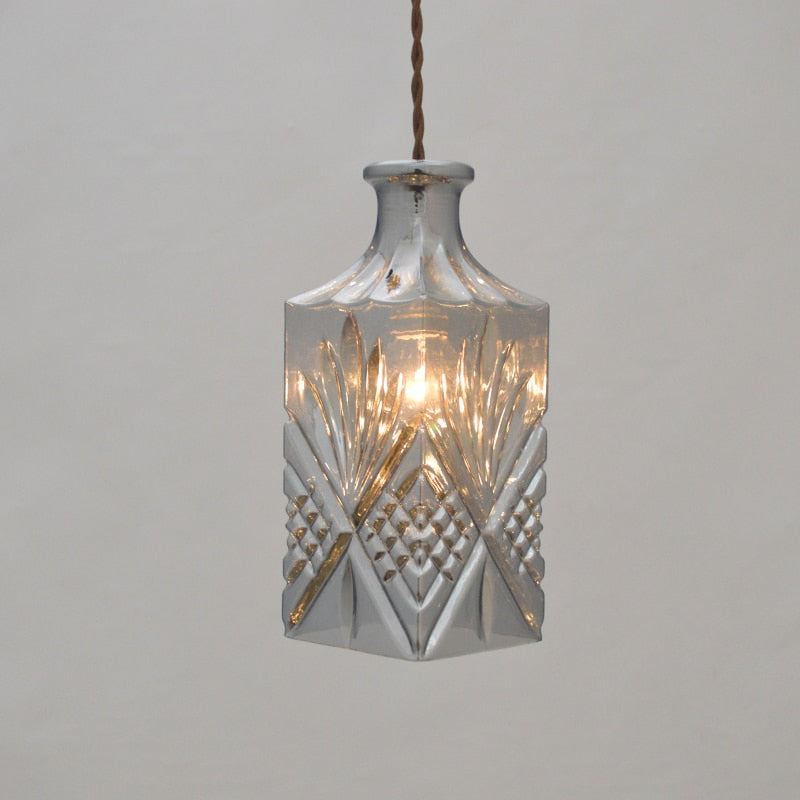 Elva – Lampe LED moderne en bouteille de verre
