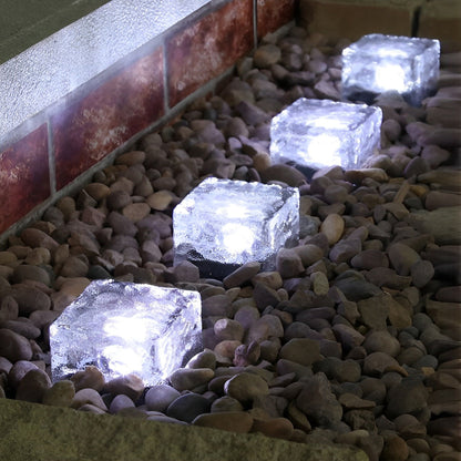 Ayla – Lampe de jardin solaire en brique de glace
