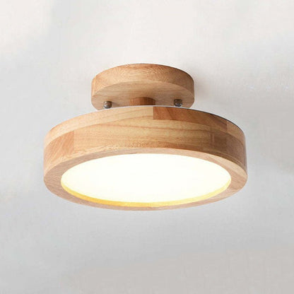 BoisLumineux – Plafonnier moderne en bois avec lumière LED intégrée