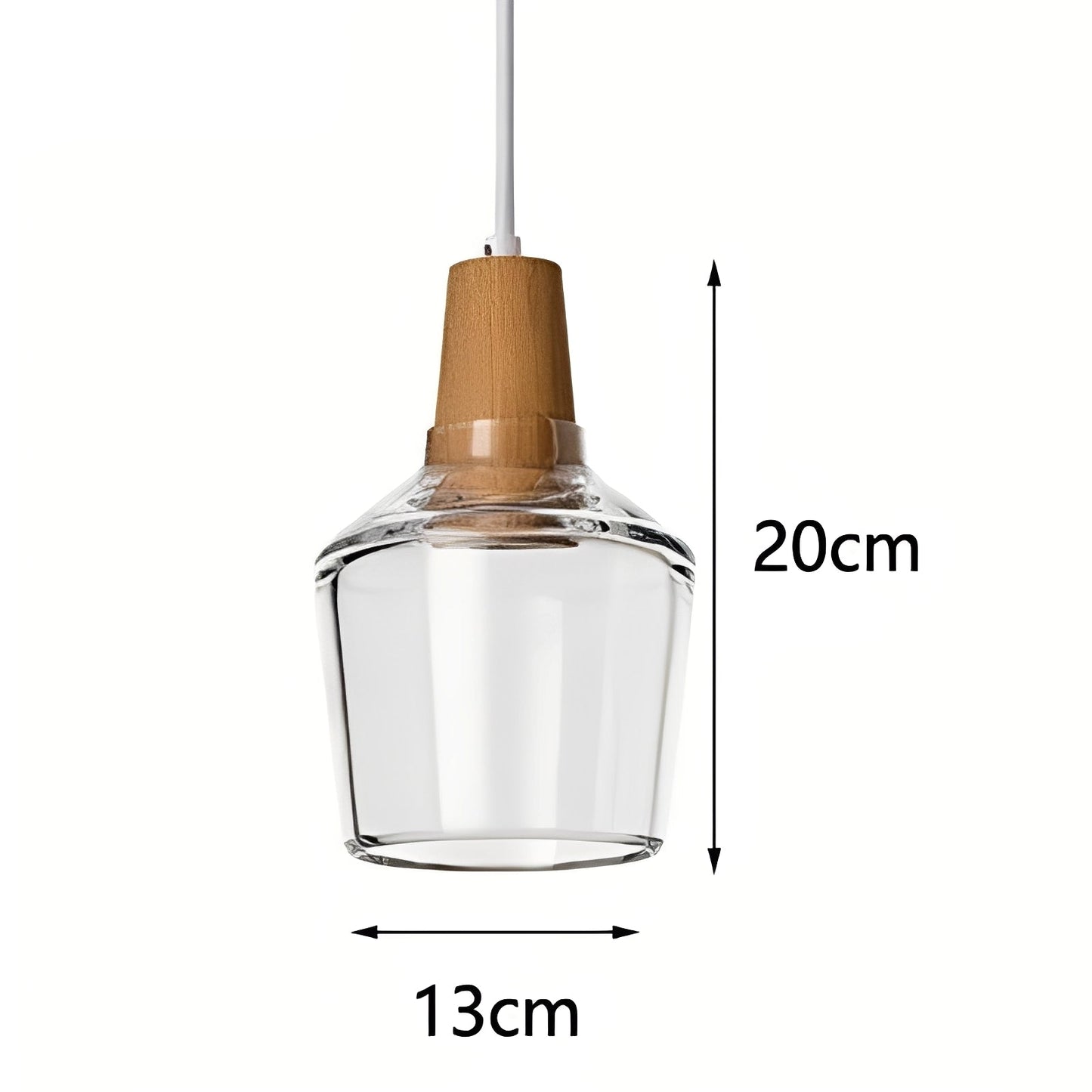 Nozomi – Suspension en bois et verre antique