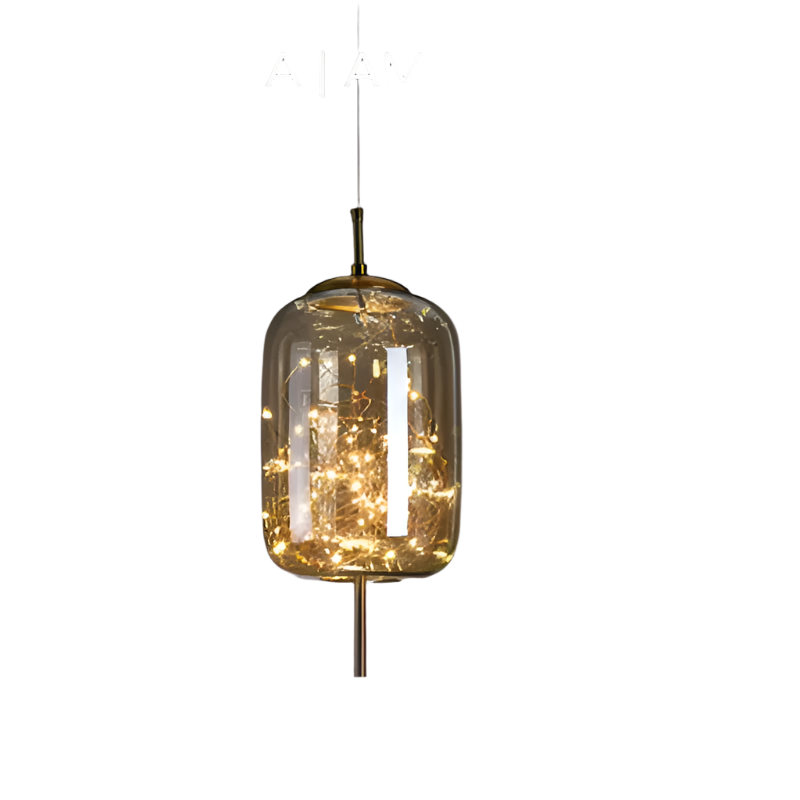 Ellyse – Suspension avec design en verre étincelant : L'élégance classique rencontre la magie moderne