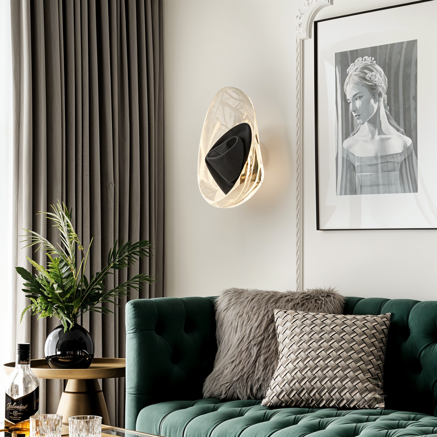 Etherea – Luxueuse Applique Murale en Cristal