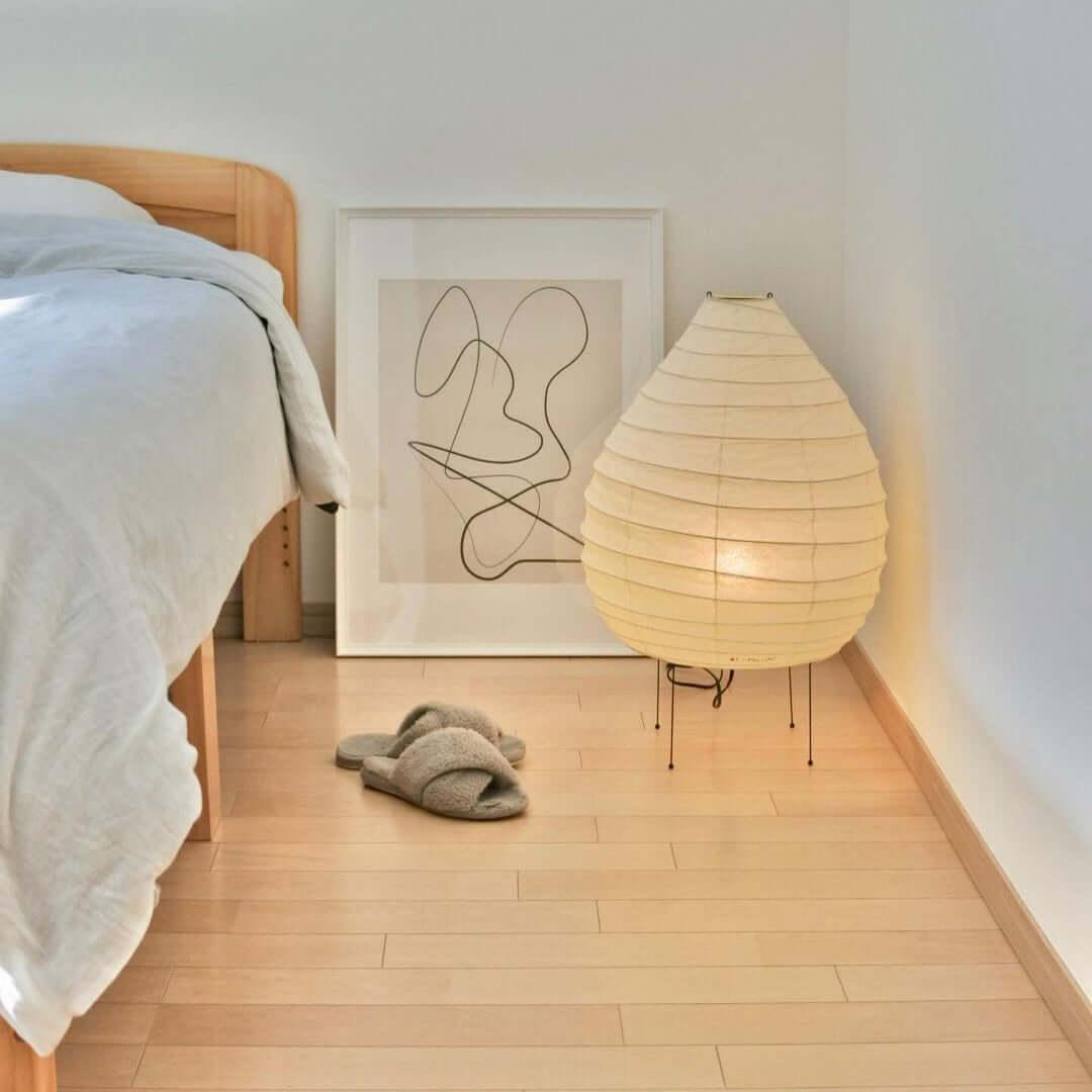 Satoshi – Lampe de table en papier de riz Wabi-Sabi