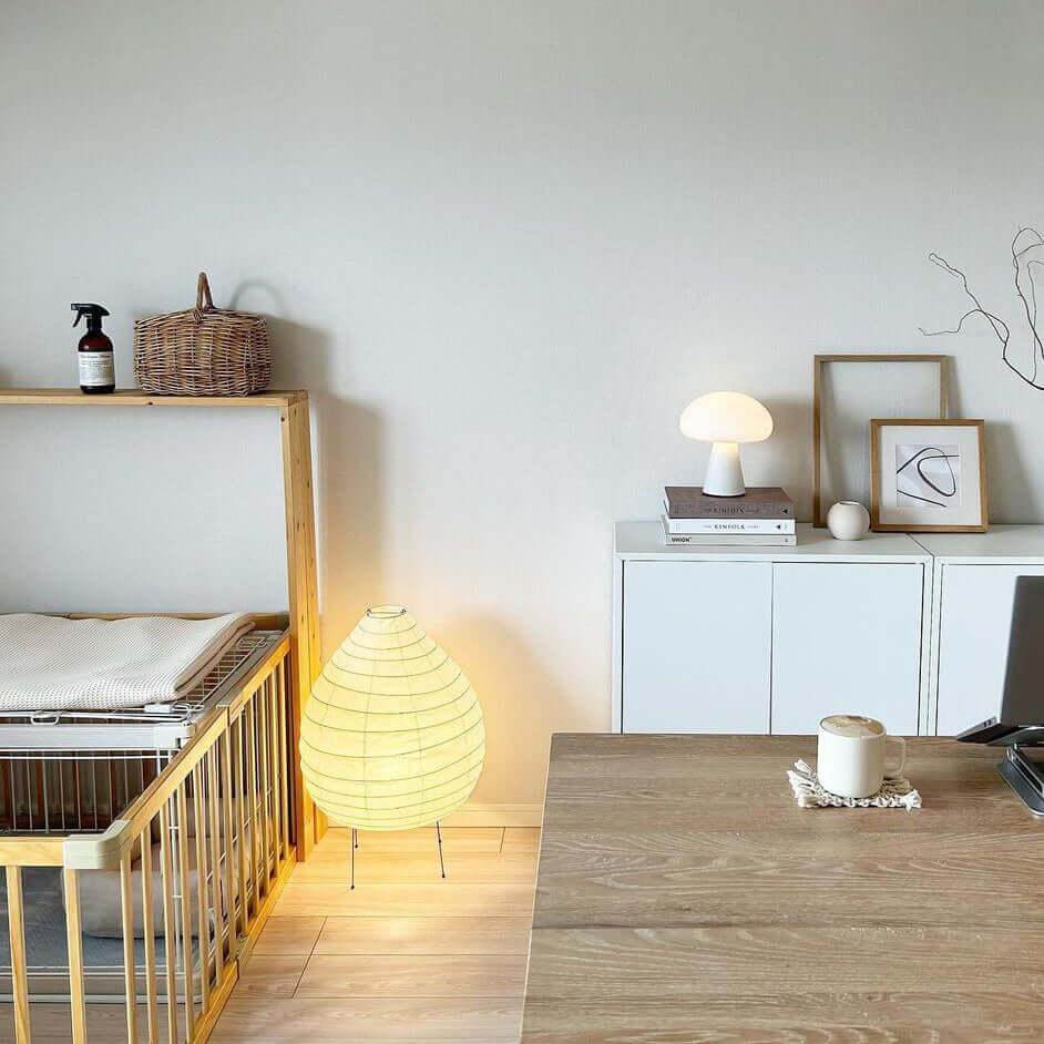 Satoshi – Lampe de table en papier de riz Wabi-Sabi