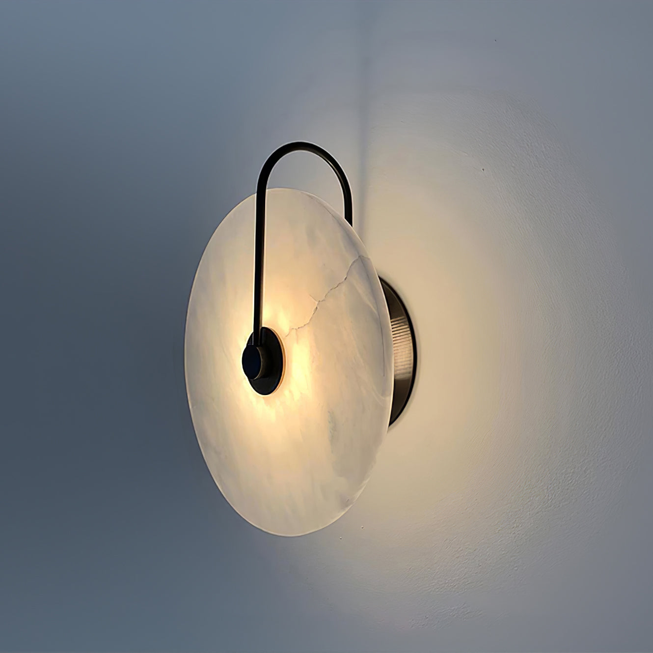 Aveline – Applique LED en pierre d'albâtre