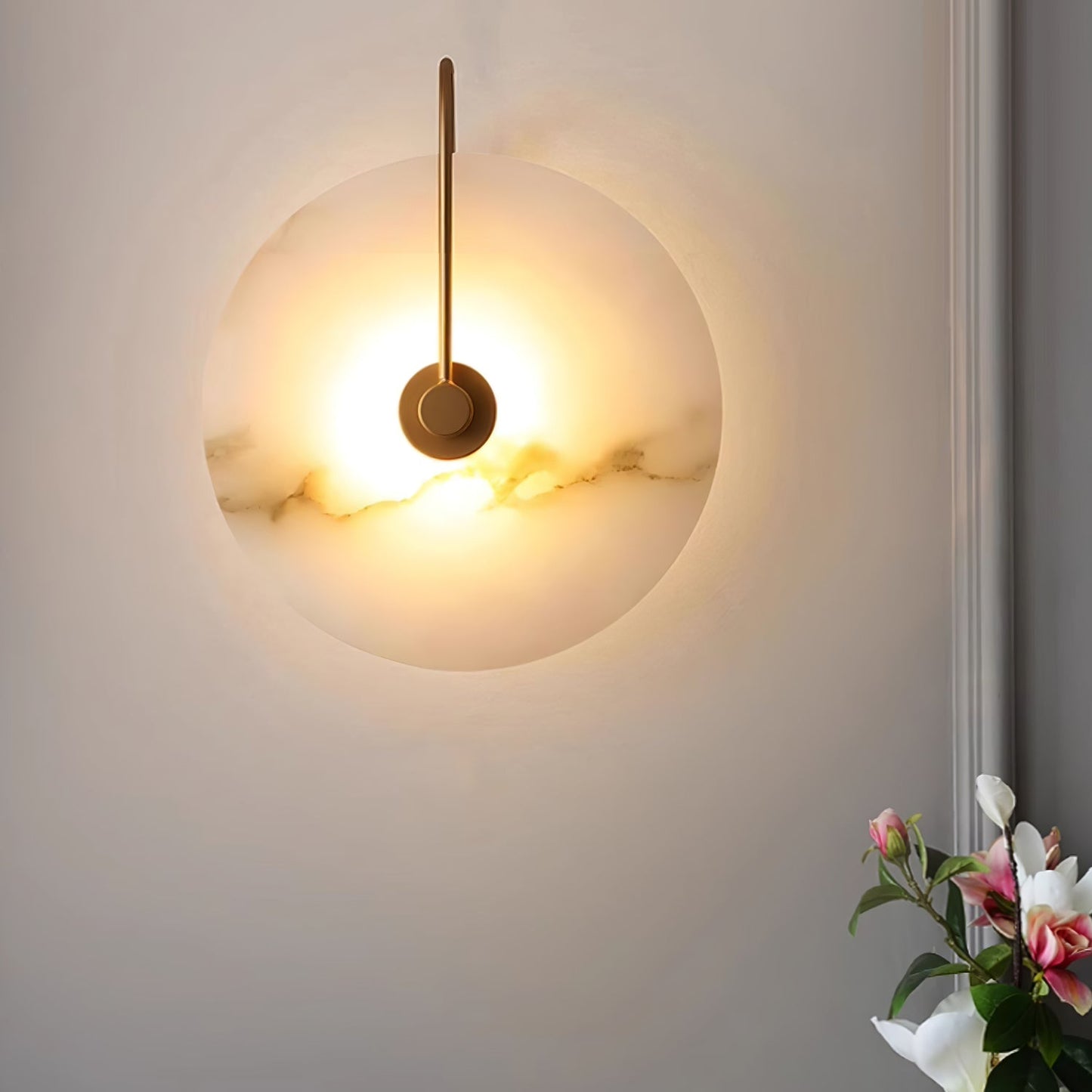 Aveline – Applique LED en pierre d'albâtre