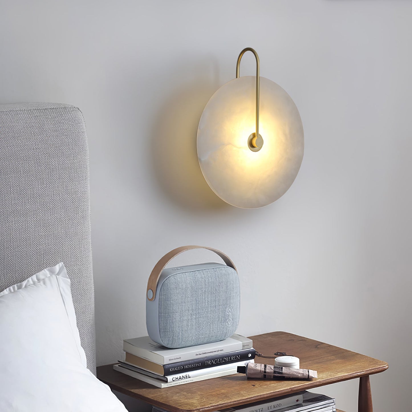 Aveline – Applique LED en pierre d'albâtre