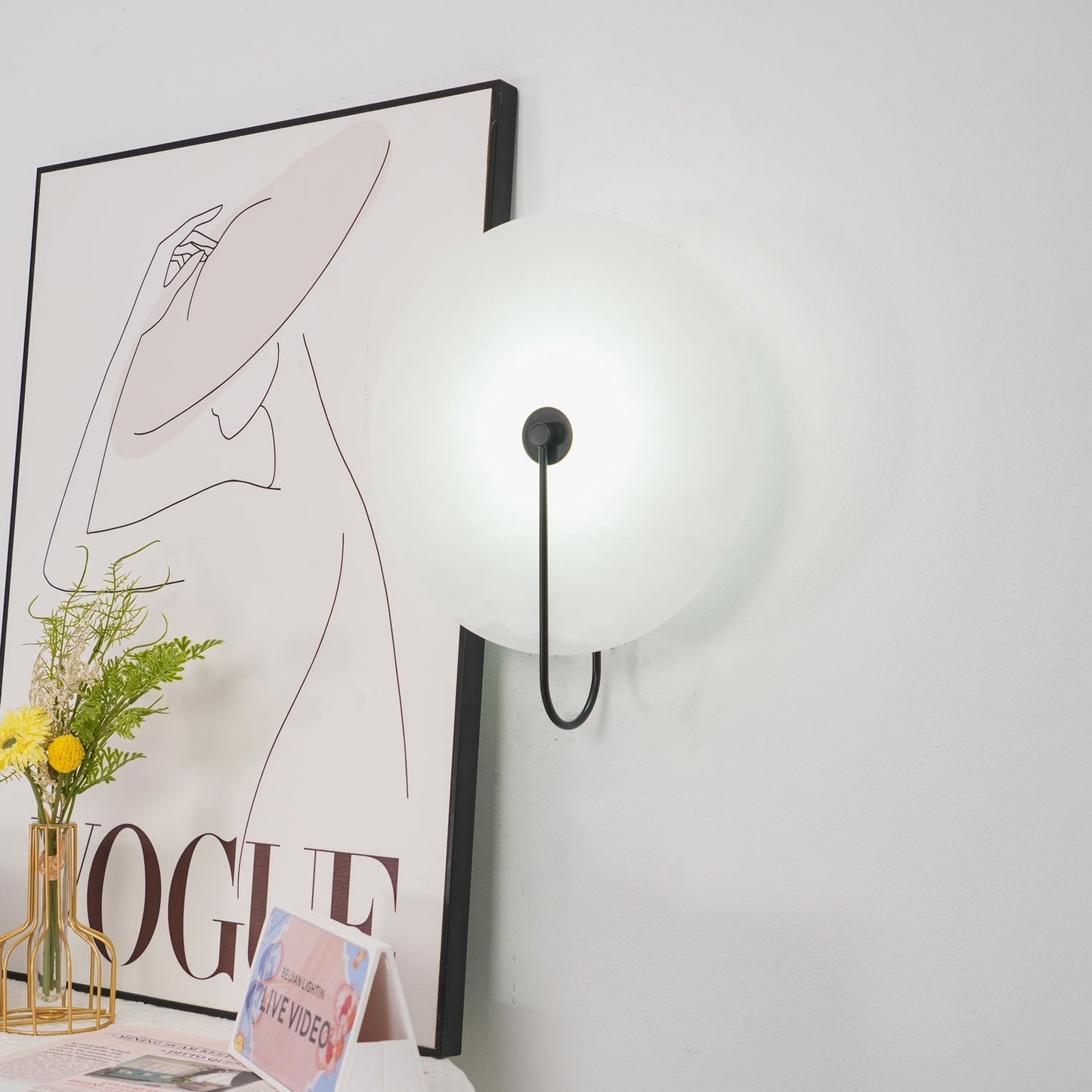 Aveline – Applique LED en pierre d'albâtre