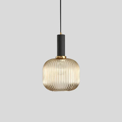 Miyako – Suspension en verre à rayures