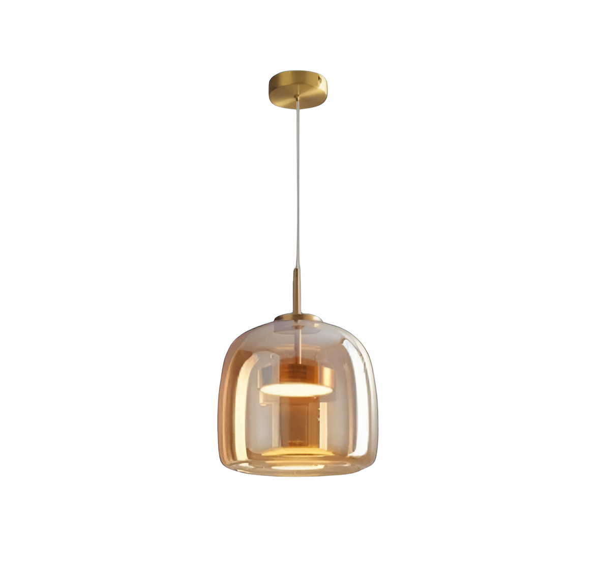 Solenn – Suspension LED en Verre Rétro Moderne