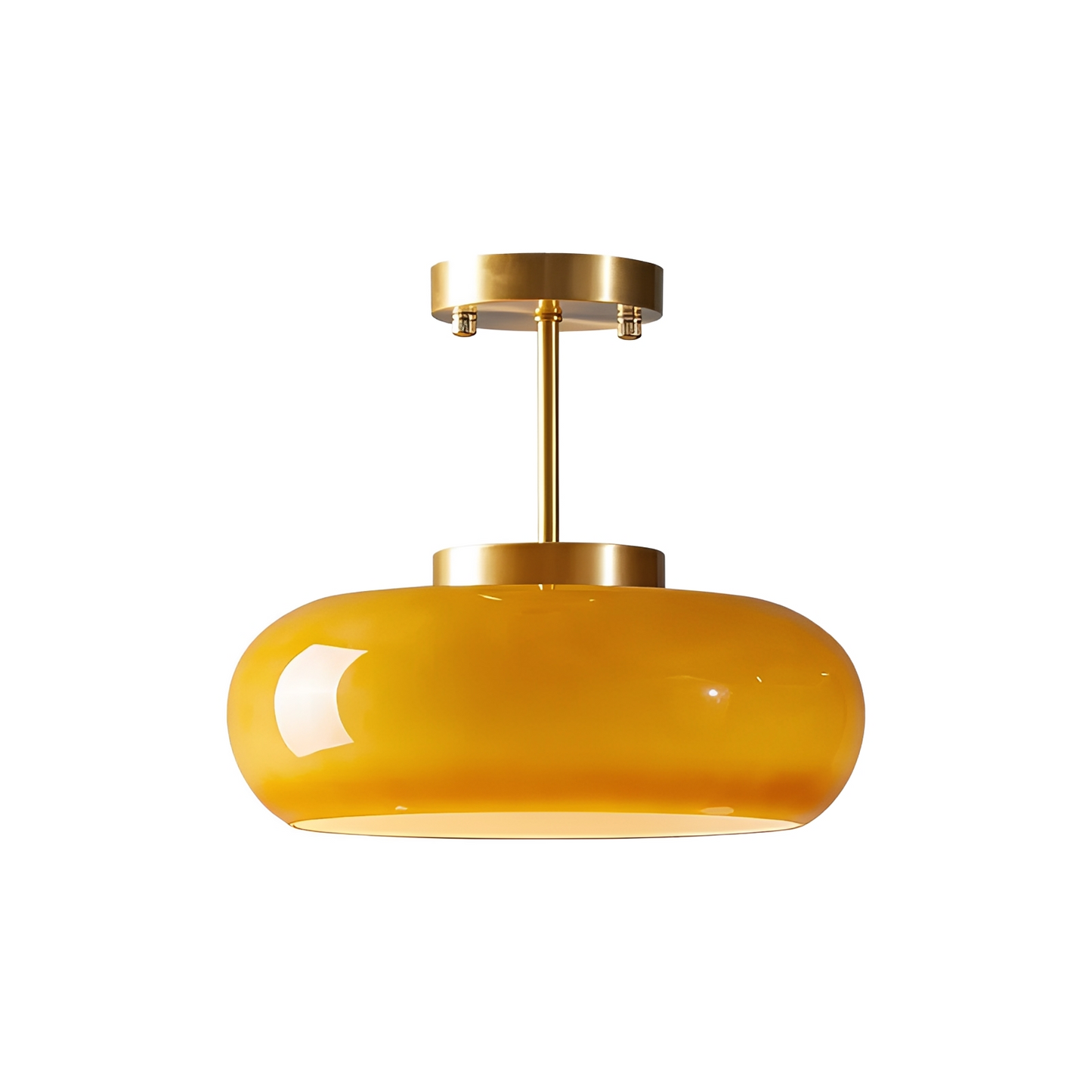 Friedrich – Bauhaus Laiton Verre Plafonnier