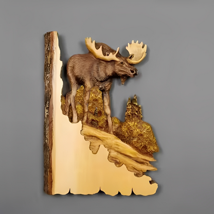 WildWood – Décoration Murale Tête d'Animal Fait Main