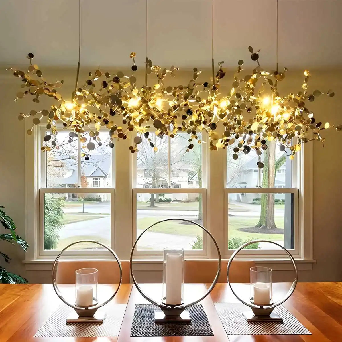 Ayato – Suspension en acier design feuille