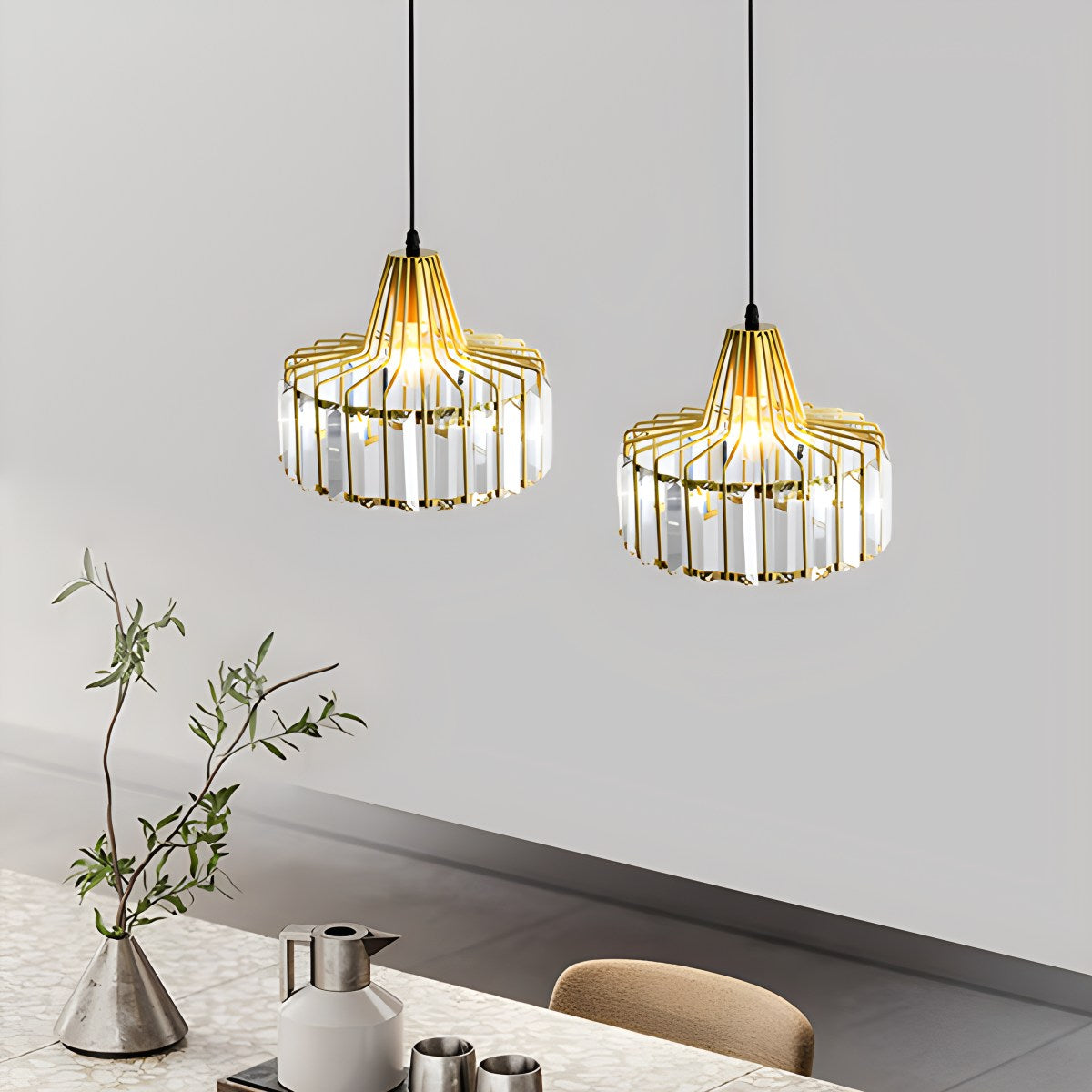 Amaya – Suspension en cristal en forme de soleil