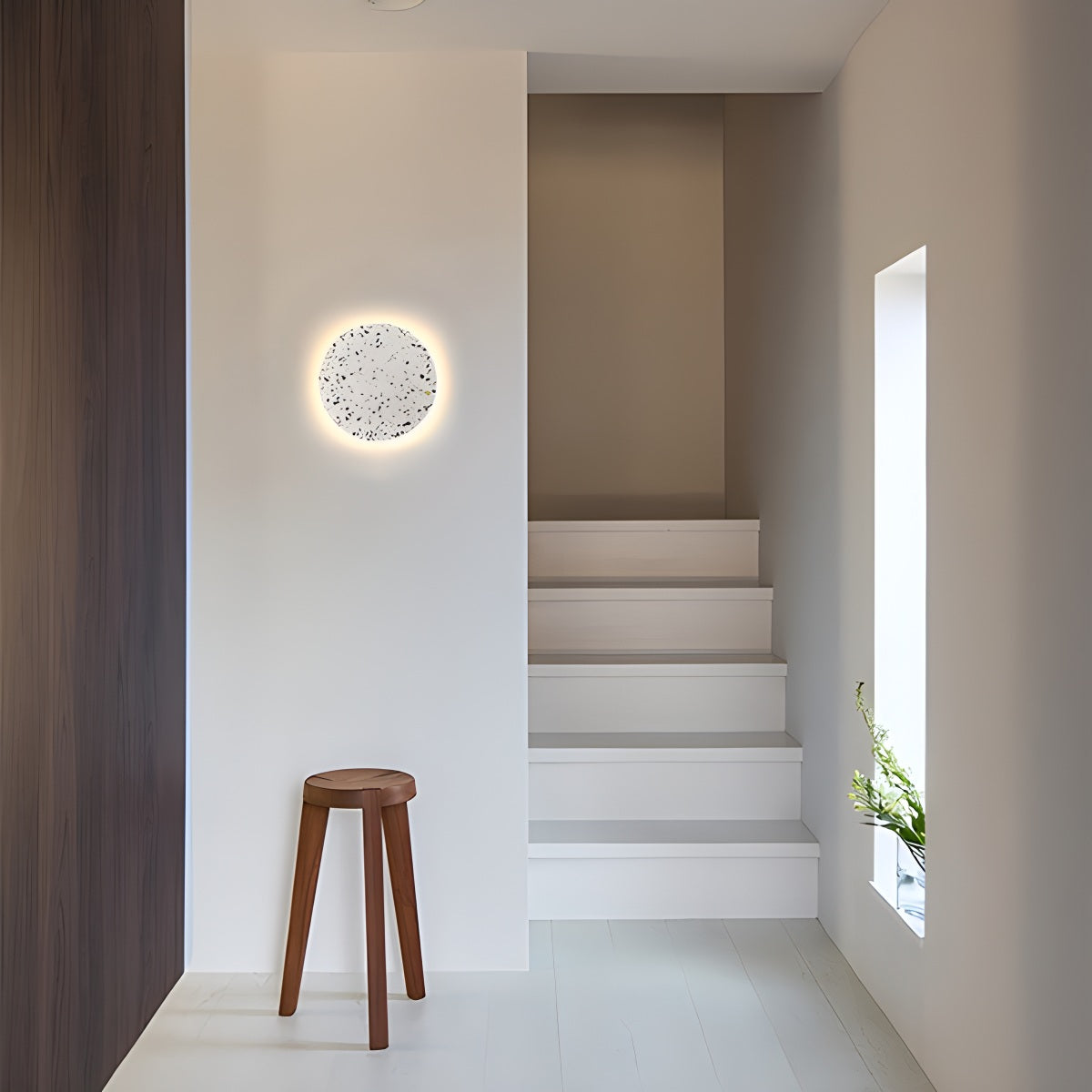 Yura – Applique murale ronde en terrazzo nordique