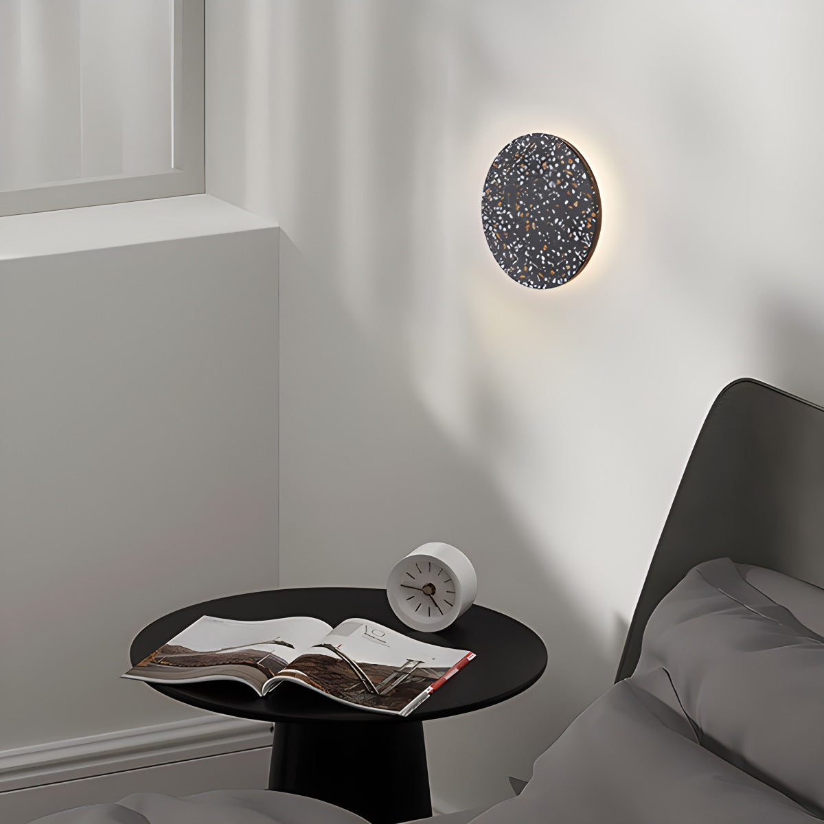 Yura – Applique murale ronde en terrazzo nordique