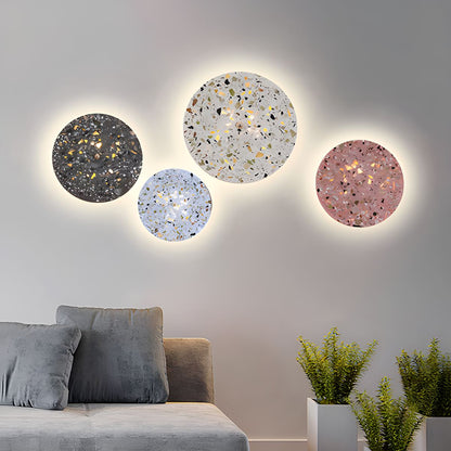 Yura – Applique murale ronde en terrazzo nordique