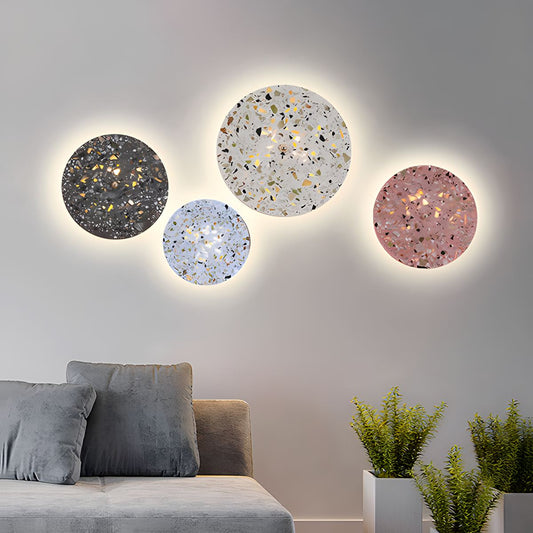 Yura – Applique murale ronde en terrazzo nordique